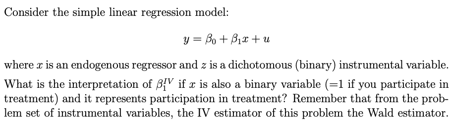 Solved Consider The Simple Linear Regression Model: Y = Bo + | Chegg.com