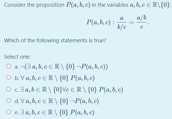 Solved Consider The Proposition P(a, B, C) In The Variables | Chegg.com