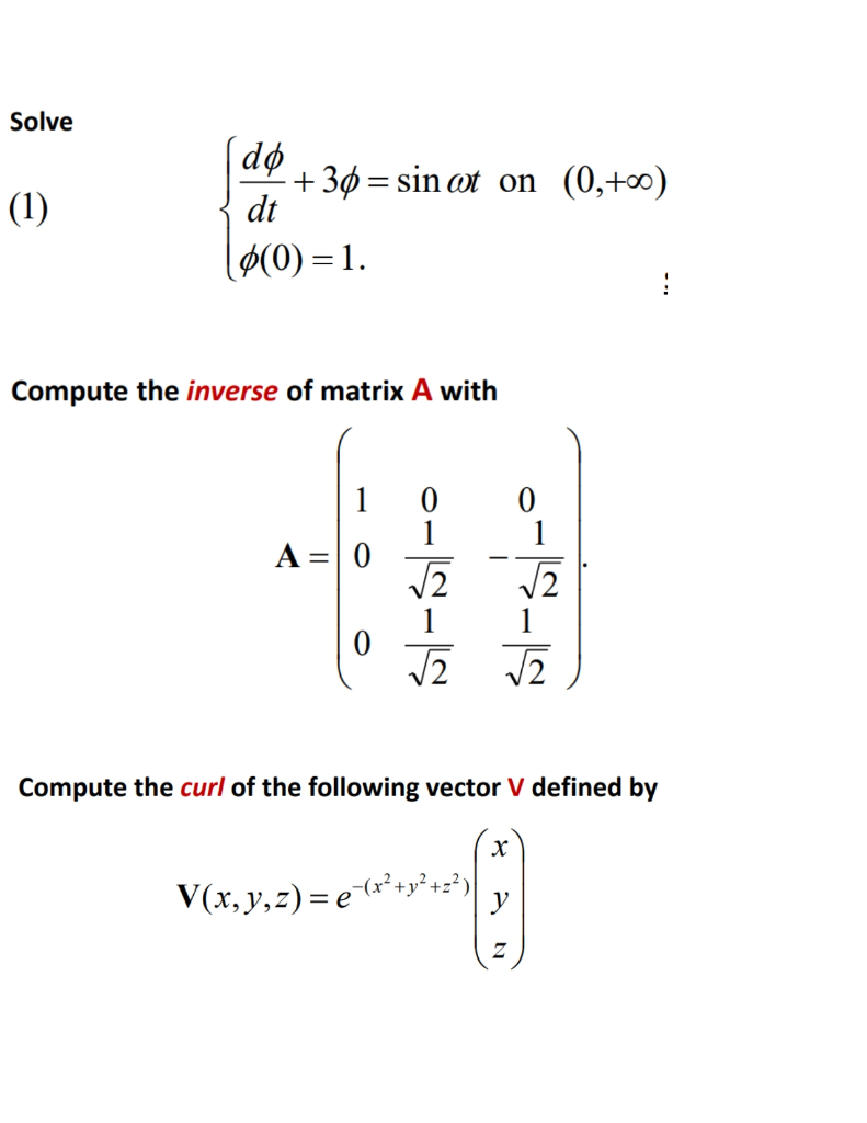 Solved Solve Do 1 39 Sin Wt On 0 00 Dt 0 1 Co Chegg Com