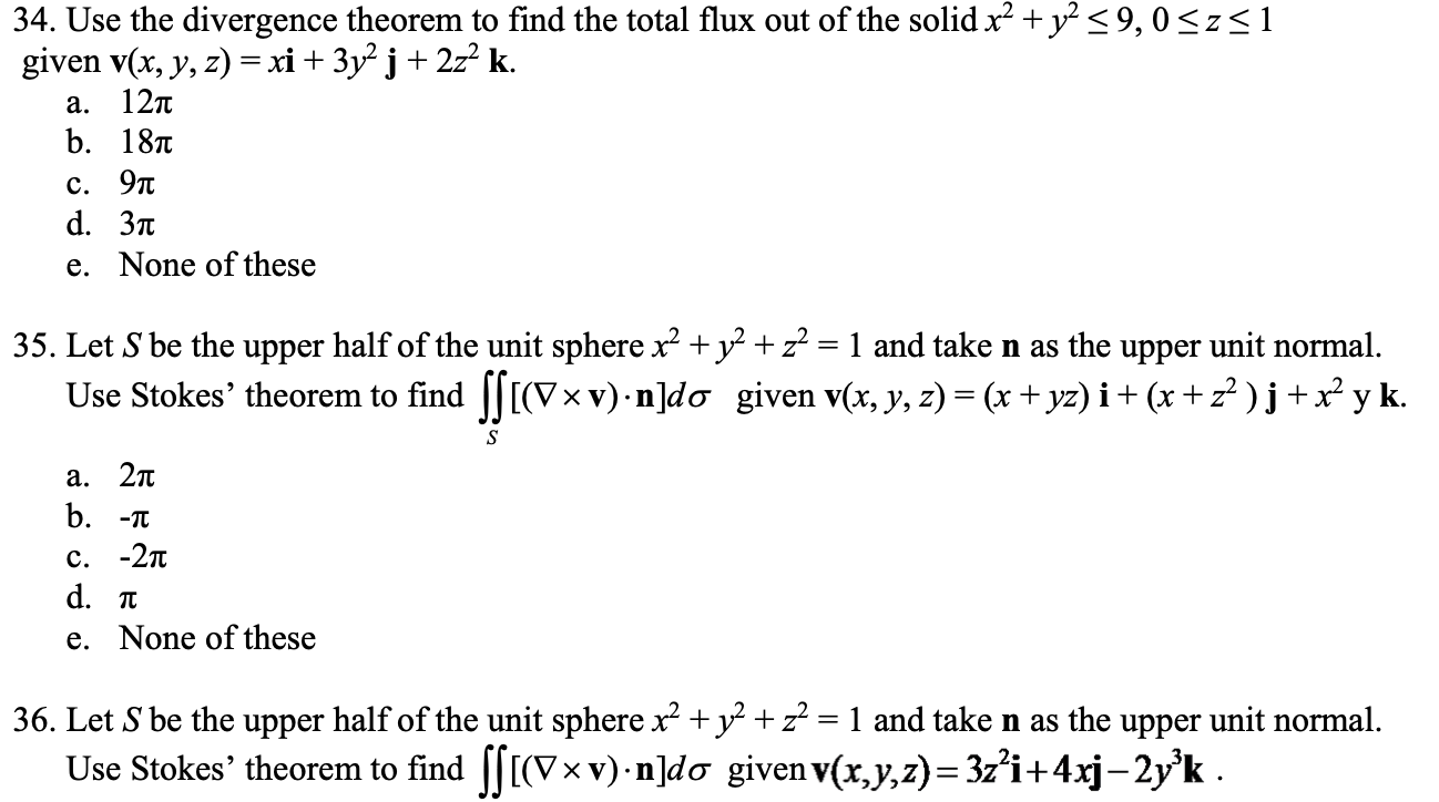 Solved 35 Let S Be The Upper Half Of The Unit Sphere X2 Chegg Com