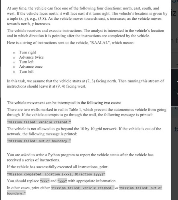 Solved Task 4: (30 points) Suppose an autonomous vehicle can | Chegg.com