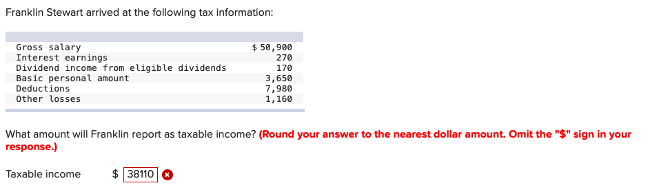 solved-franklin-stewart-arrived-at-the-following-tax-chegg