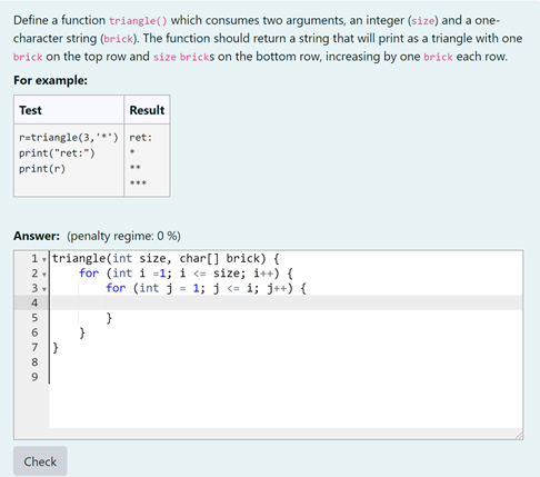 Solved Define a function triangle which consumes two Chegg