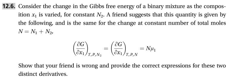 Solved 12.6. Consider the change in the Gibbs free energy of | Chegg.com