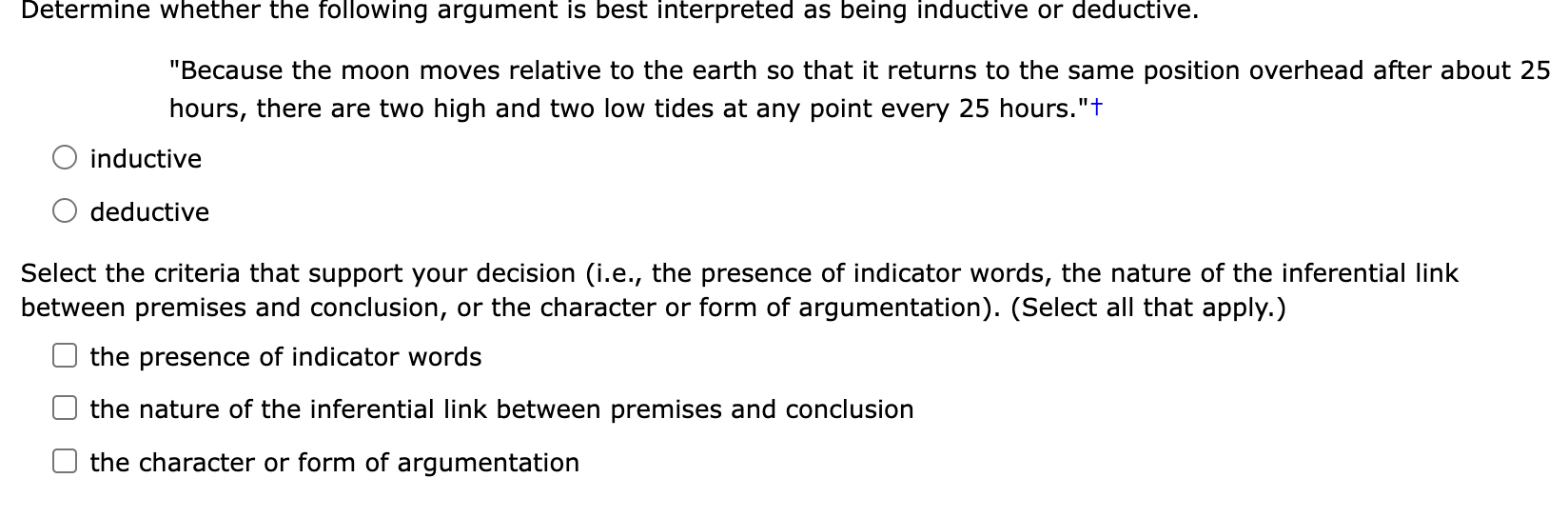 Solved Determine whether the following argument is best | Chegg.com
