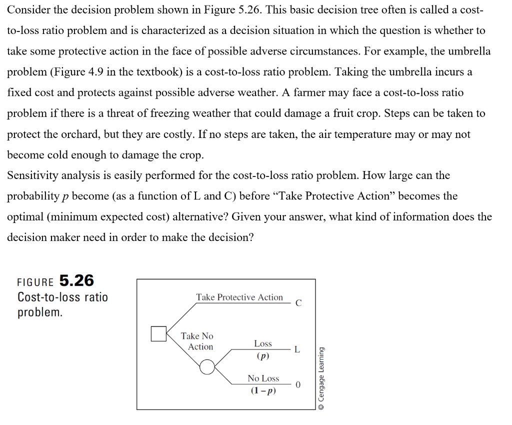 Solved Consider the decision problem shown in Figure 5.26. | Chegg.com