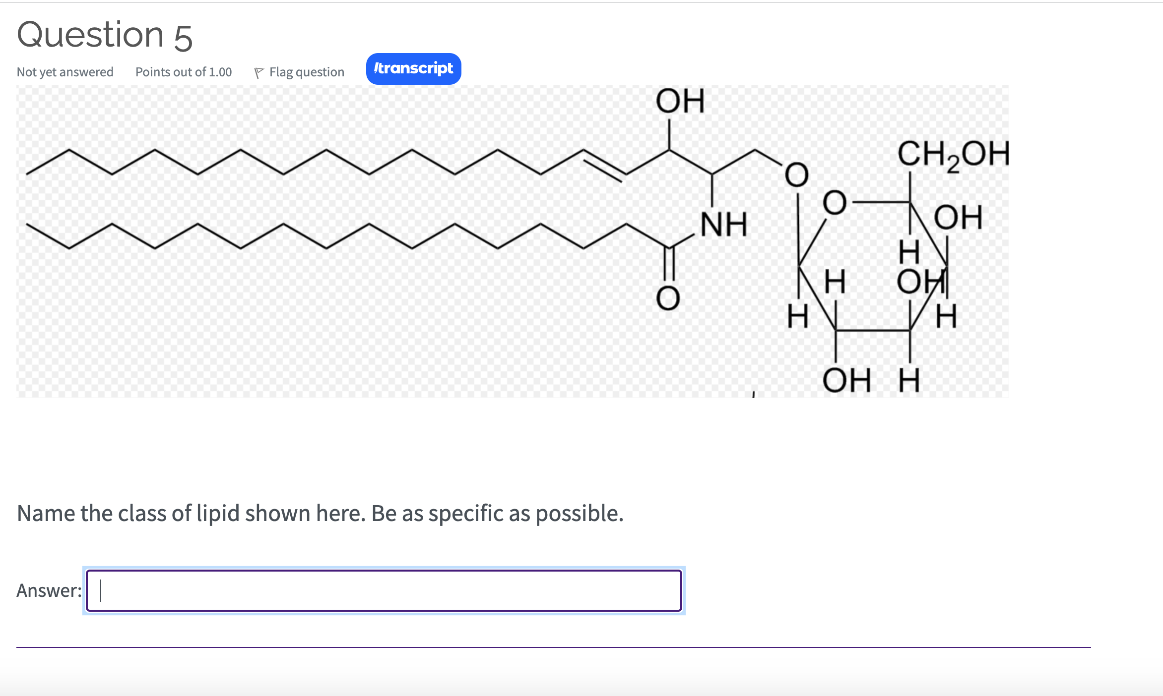 Solved Name the class of lipid shown here. Be as specific as | Chegg.com