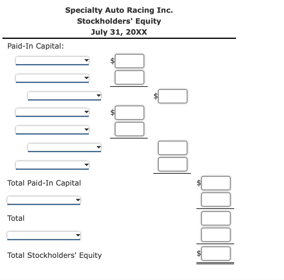 Solved "Stockholders' Equity" section of balance sheet | Chegg.com