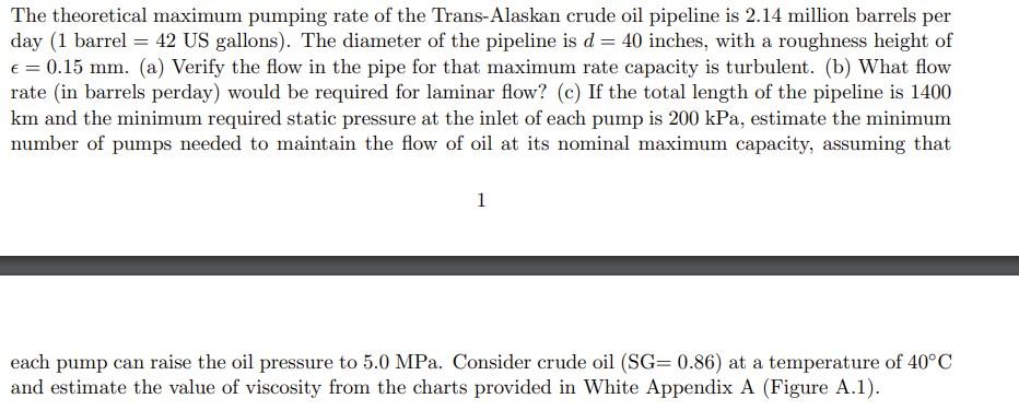 Solved The theoretical maximum pumping rate of the | Chegg.com