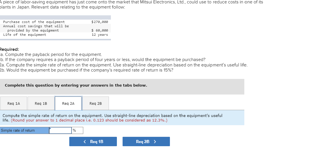 Solved A piece of laborsaving equipment has just come onto
