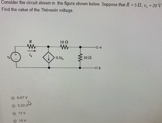 Solved Consider The Circuit Shown In The Figure Shown Below. | Chegg.com