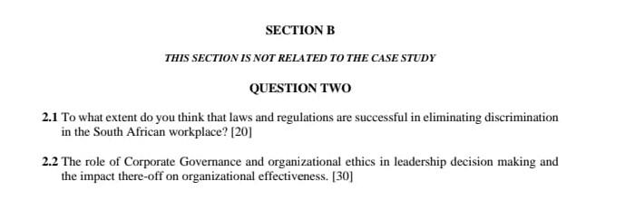 Solved SECTION B THIS SECTION IS NOT RELATED TO THE CASE | Chegg.com