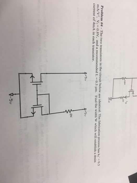 Solved Problem 4 The Two Transistors In The Circuit Below 3900