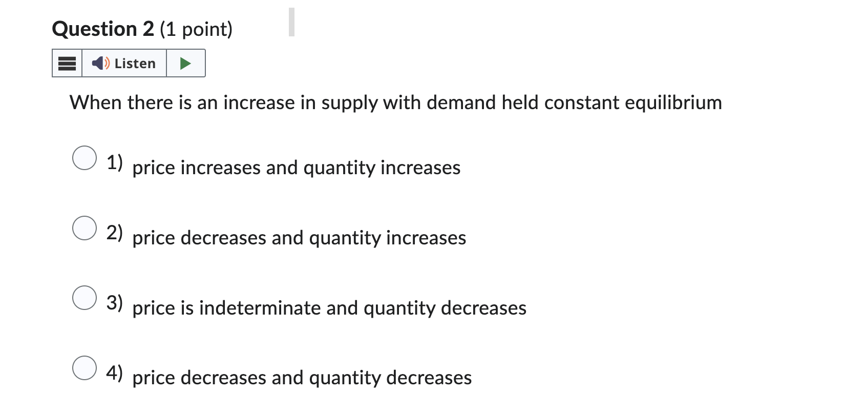 Solved When there is an increase in supply with demand held | Chegg.com