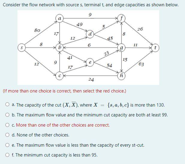 Solved Consider the flow network with sources, terminal t, | Chegg.com
