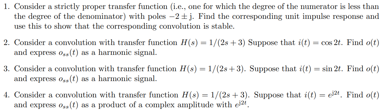 1. Consider a strictly proper transfer function | Chegg.com