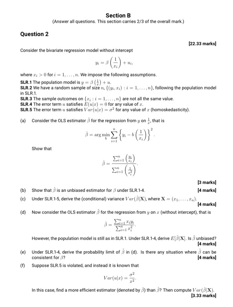 Solved Section B (Answer All Questions. This Section Carries | Chegg.com