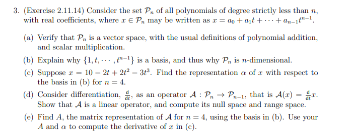 Solved (Exercise 2.11.14) Consider the set Pn of all | Chegg.com