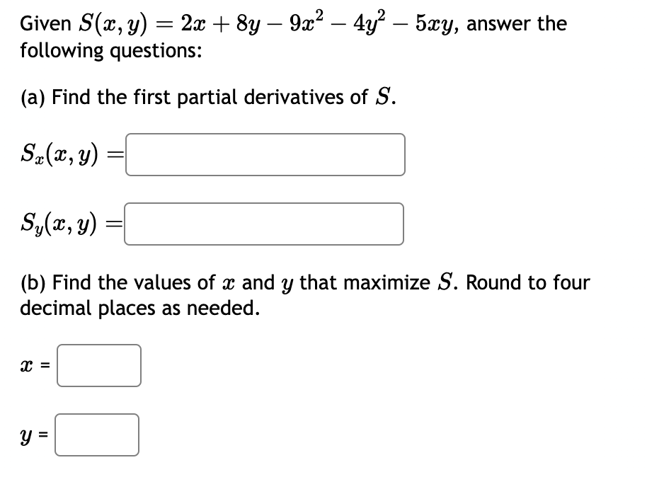 Solved Given S X Y 2 X 8 Y 9 X {2} 4 Y {2} 5 X Y