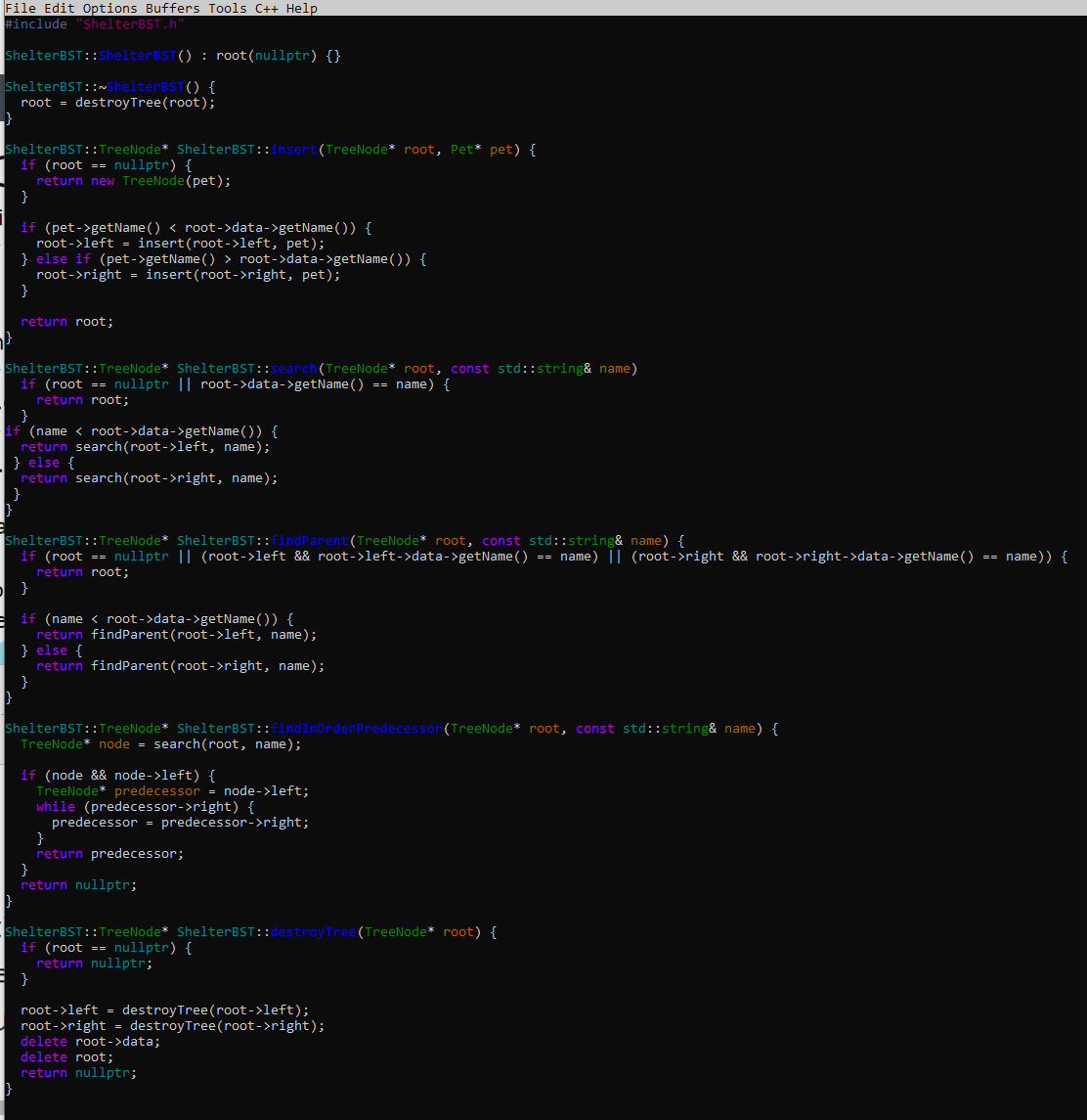 Solved File Edit Options Buffers Tools C++ Help \#include | Chegg.com