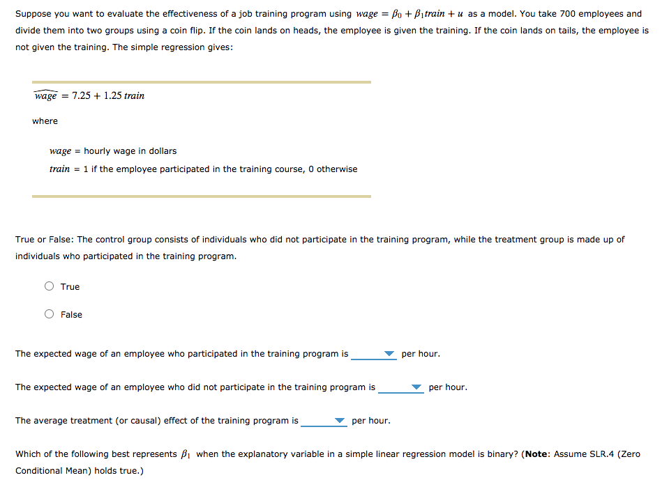 Solved Suppose you want to evaluate the effectiveness of a | Chegg.com