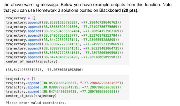 Write a function named radius_of_gyration that takes | Chegg.com