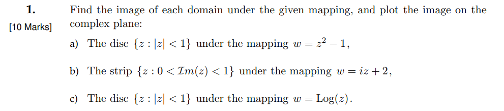 1. Find The Image Of Each Domain Under The Given | Chegg.com