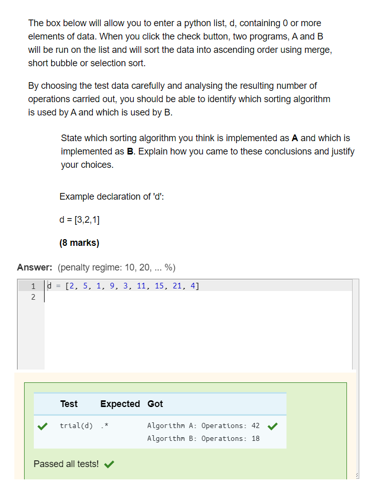 Solved The box below will allow you to enter a python list, | Chegg.com