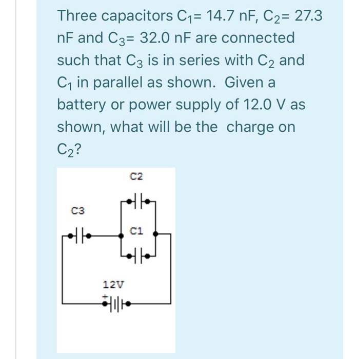 given three capacitors c1