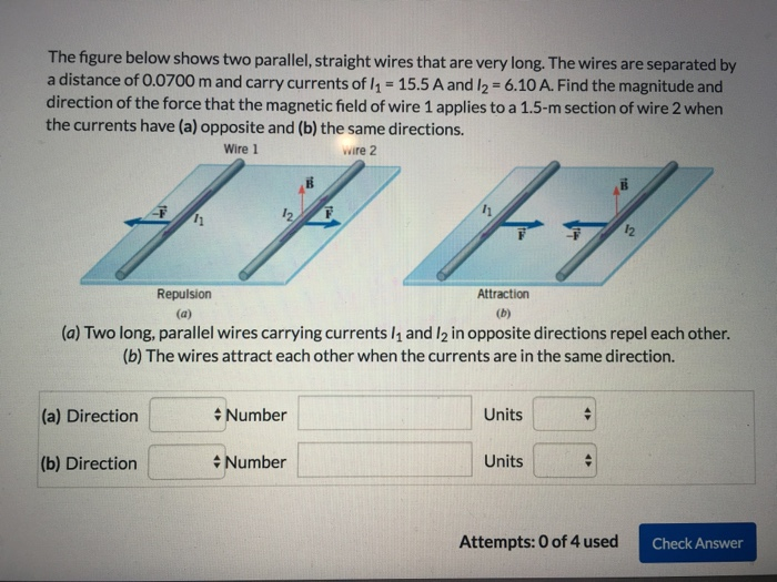 Solved The Figure Below Shows Two Parallel, Straight Wires | Chegg.com