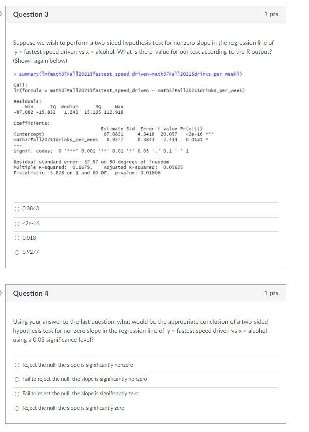 Solved Question 1 1 pts Suppose we wish to fit a regression | Chegg.com