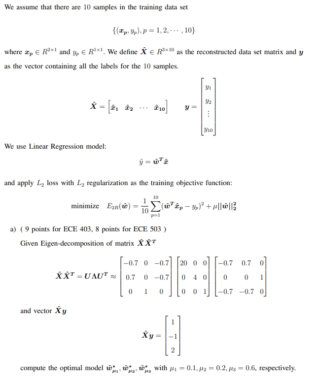 Solved We assume that there are 10 samples in the training | Chegg.com