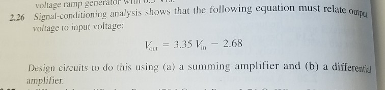 Solved . voltage ramp generator wIu . 2.26 | Chegg.com