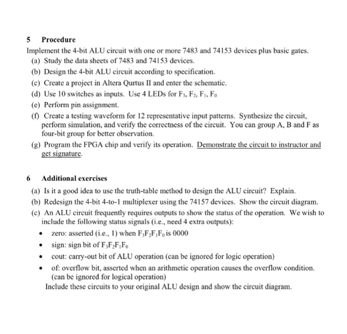 4 Bit Alu Circuit Diagram - Free Diagram For Student