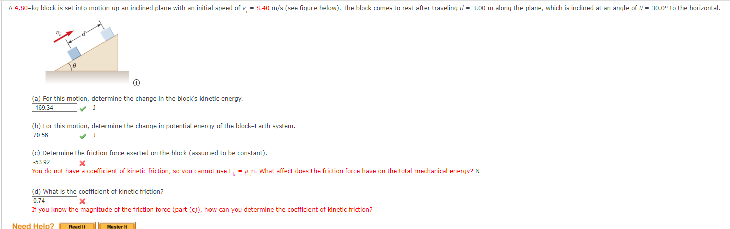 Solved (a) For this motion, determine the change in the | Chegg.com