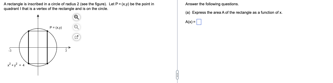 Solved b. Express the perimeter P of the rectangle as a | Chegg.com