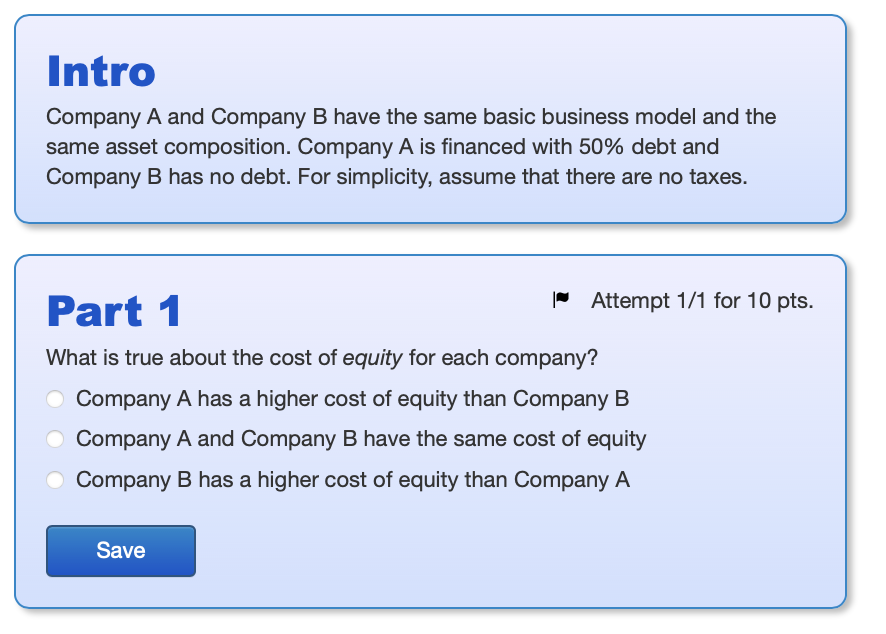 Solved Intro Company A And Company B Have The Same Basic | Chegg.com