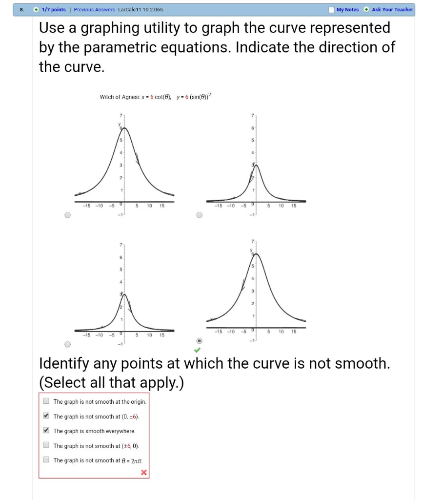 Solved: 8. 1/7 Points | Previous Answers LarCalc11 10.2.06... | Chegg.com