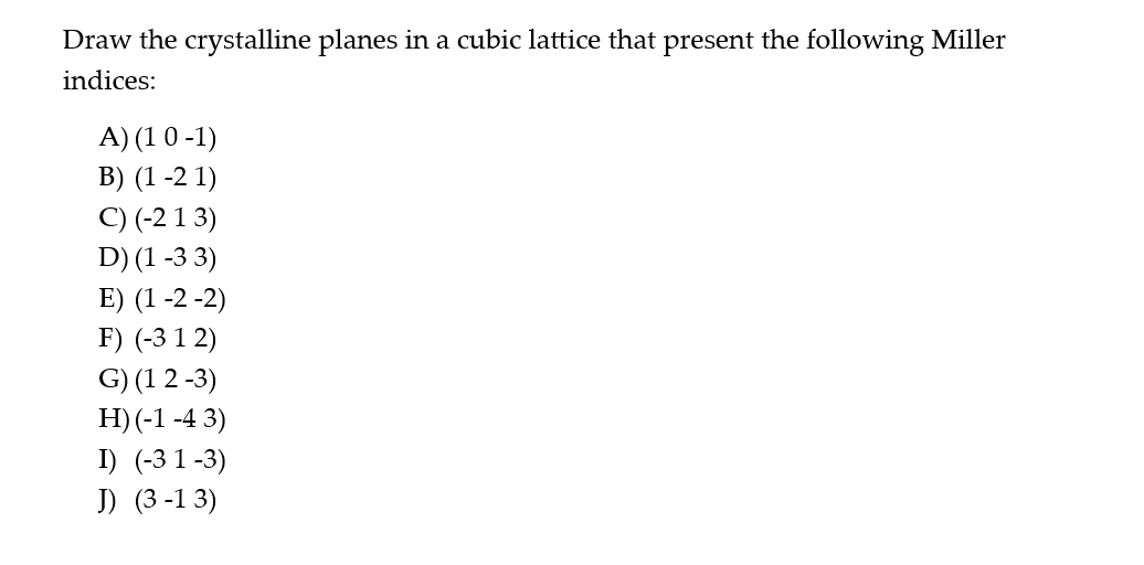 Solved Draw the crystalline planes in a cubic lattice that | Chegg.com