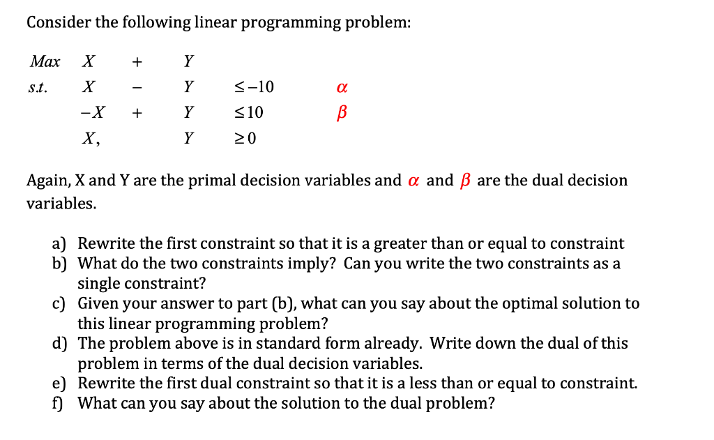 Solved Consider the following linear programming problem: | Chegg.com