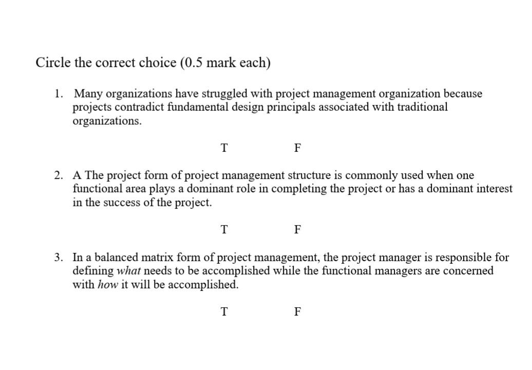 Solved Circle The Correct Choice 0 5 Mark Each 1 Many Chegg