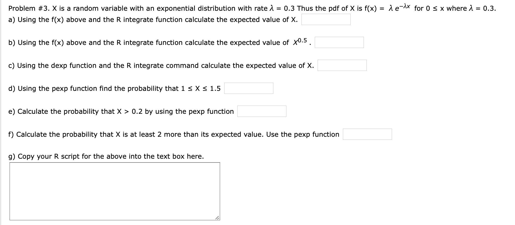 Solved Problem #3. X is a random variable with an | Chegg.com