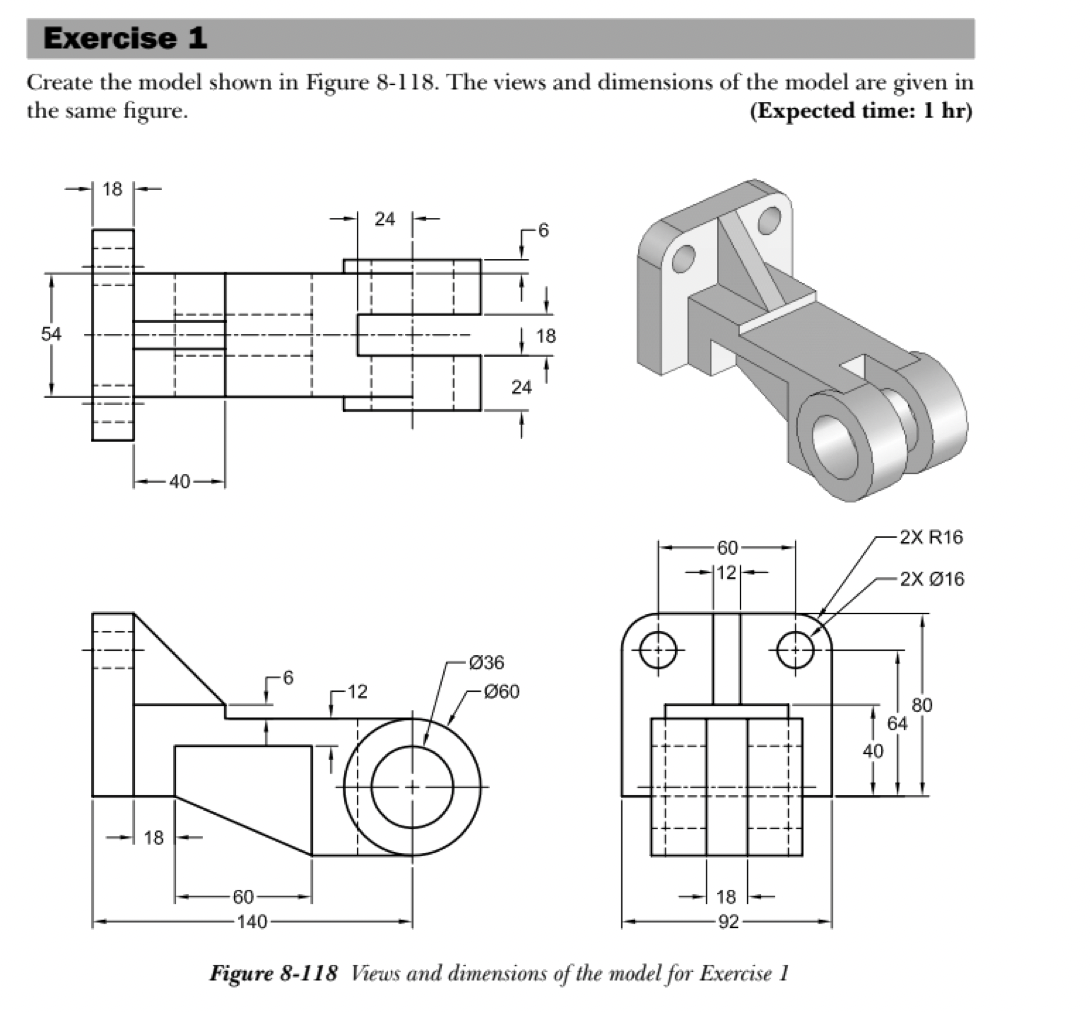 Solved Exercise 1 Create the model shown in Figure 8-118. | Chegg.com