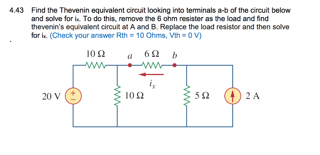 Find The Thevenin Equivalent Circuit At Terminals A-b