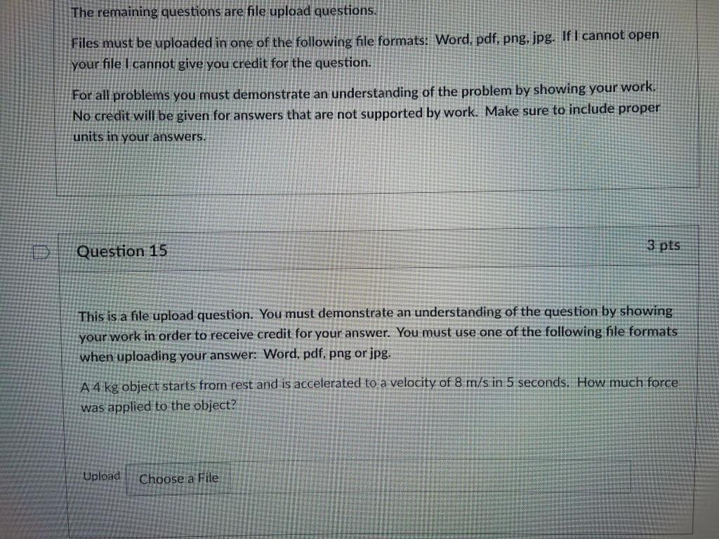 Solved The remaining questions are file upload questions.