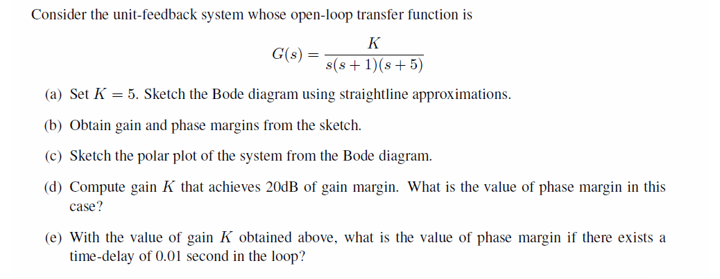Solved Consider the unit-feedback system whose open-loop | Chegg.com