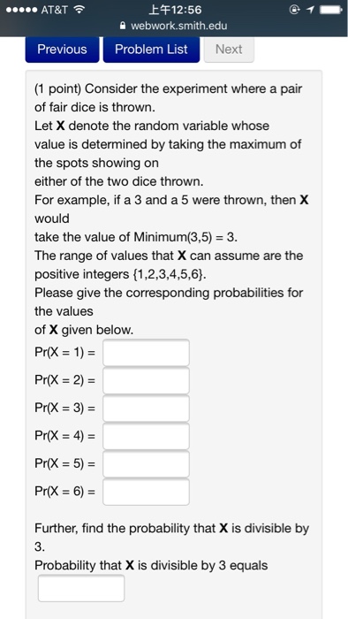 Solved Consider the experiment where a pair of fair dice is | Chegg.com