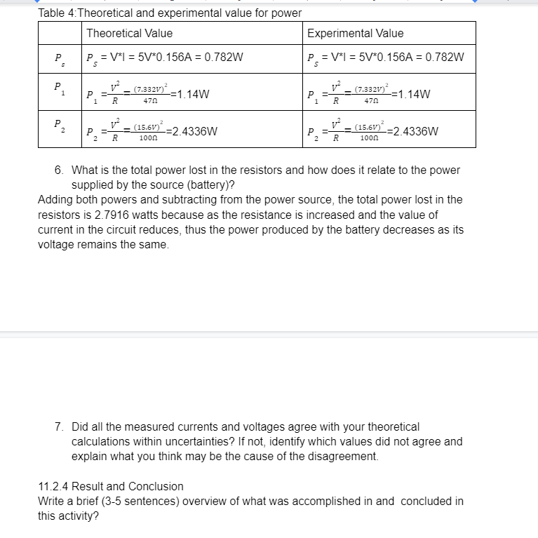 experimental value formula physics