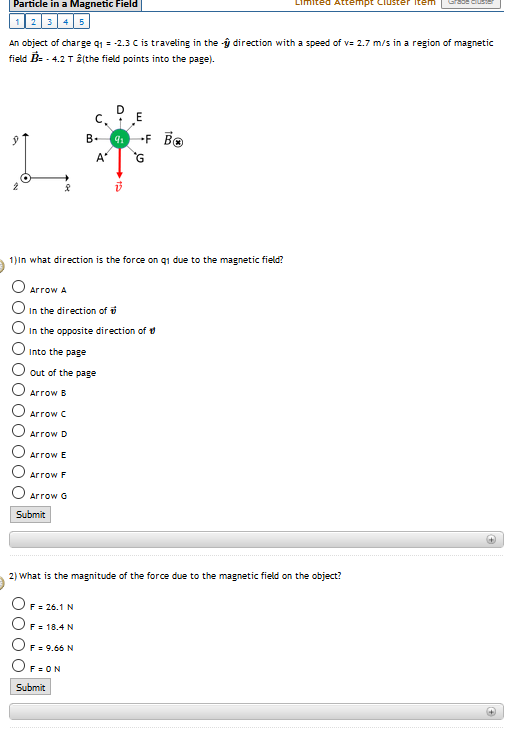 Solved Particle In A Magnetic Field Limited Attempt Ter I Chegg Com