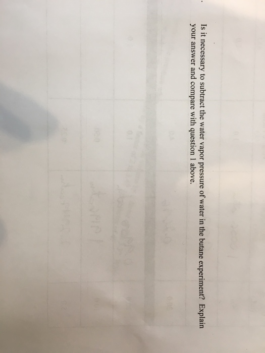 Solved Is it necessary to subtract the water vapor pressure